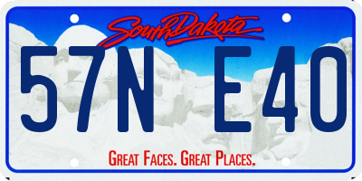 SD license plate 57NE40