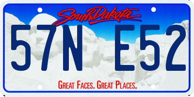 SD license plate 57NE52