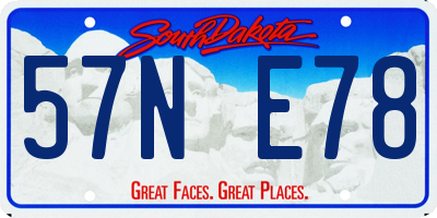 SD license plate 57NE78