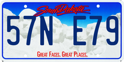 SD license plate 57NE79