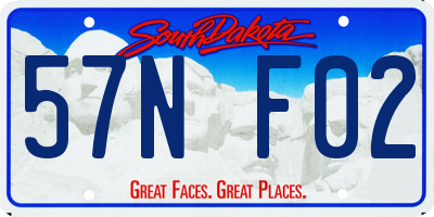 SD license plate 57NF02