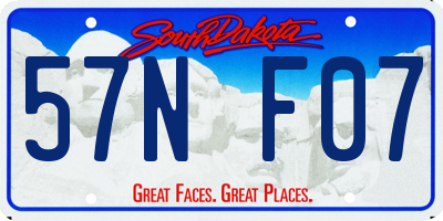 SD license plate 57NF07