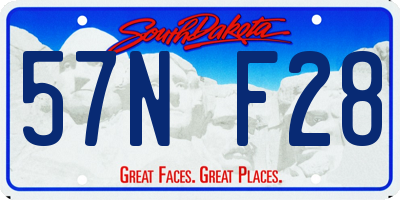 SD license plate 57NF28