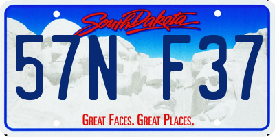 SD license plate 57NF37