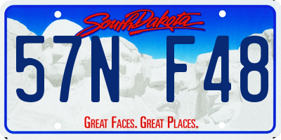 SD license plate 57NF48