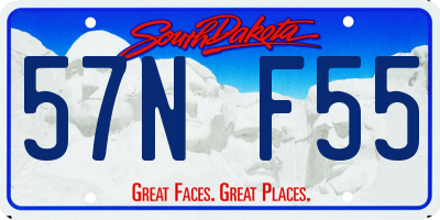 SD license plate 57NF55