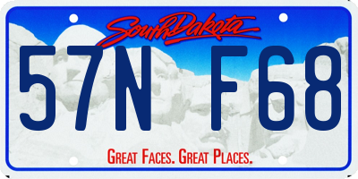 SD license plate 57NF68