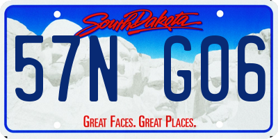 SD license plate 57NG06