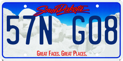 SD license plate 57NG08