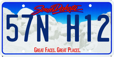 SD license plate 57NH12