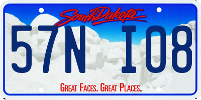 SD license plate 57NI08