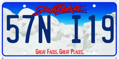 SD license plate 57NI19