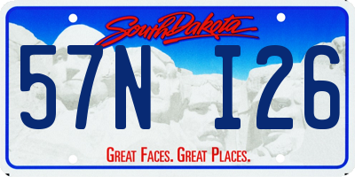 SD license plate 57NI26