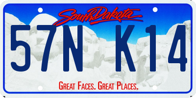 SD license plate 57NK14