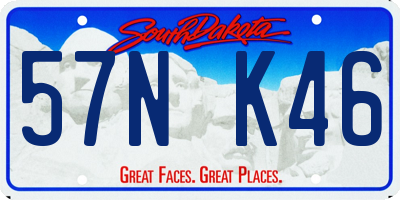 SD license plate 57NK46