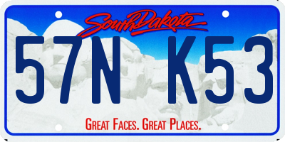 SD license plate 57NK53