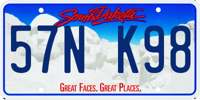SD license plate 57NK98