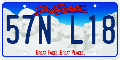 SD license plate 57NL18