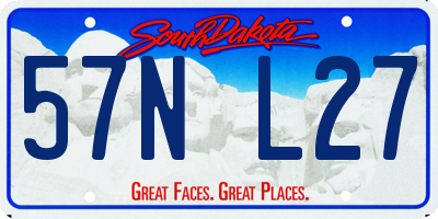 SD license plate 57NL27