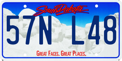 SD license plate 57NL48