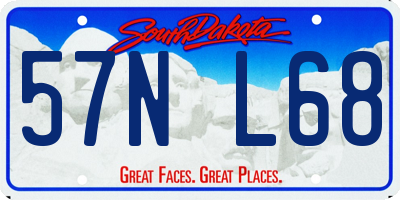 SD license plate 57NL68