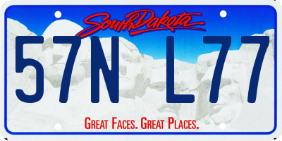 SD license plate 57NL77