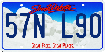 SD license plate 57NL90