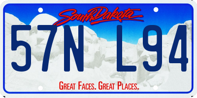 SD license plate 57NL94