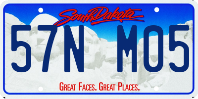 SD license plate 57NM05