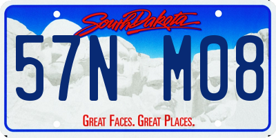 SD license plate 57NM08