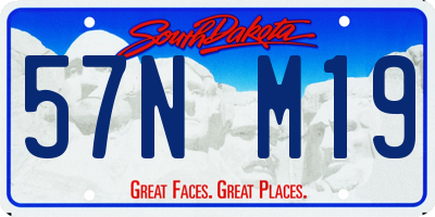 SD license plate 57NM19