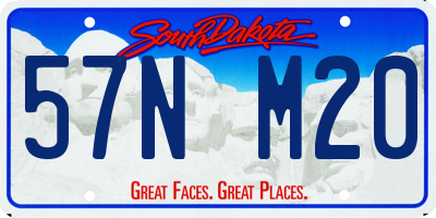 SD license plate 57NM20