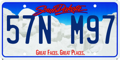 SD license plate 57NM97