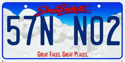 SD license plate 57NN02