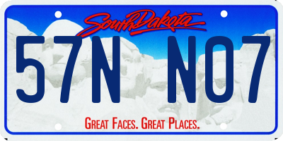 SD license plate 57NN07