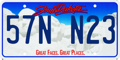 SD license plate 57NN23