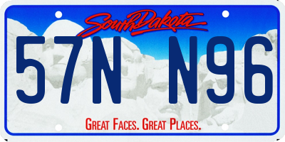 SD license plate 57NN96