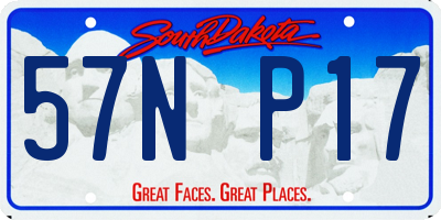 SD license plate 57NP17