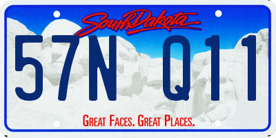 SD license plate 57NQ11