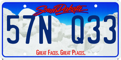 SD license plate 57NQ33