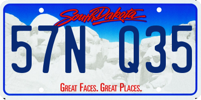 SD license plate 57NQ35