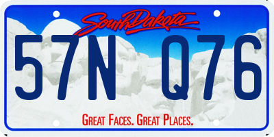 SD license plate 57NQ76