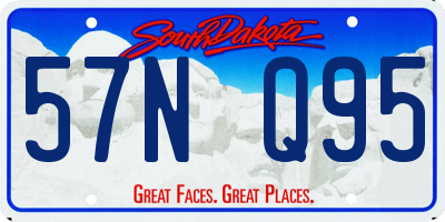 SD license plate 57NQ95