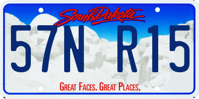 SD license plate 57NR15