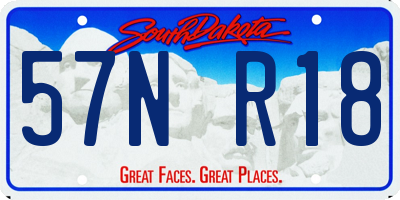 SD license plate 57NR18