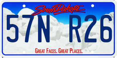 SD license plate 57NR26