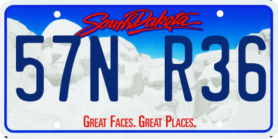 SD license plate 57NR36