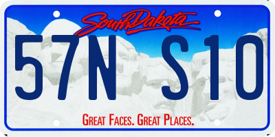 SD license plate 57NS10