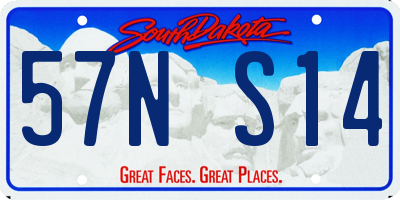 SD license plate 57NS14
