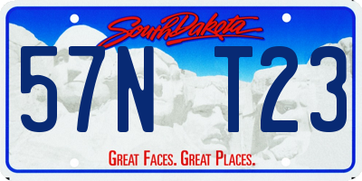 SD license plate 57NT23